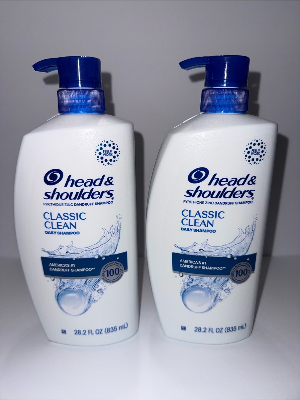 Head & Shoulders Classic Clean Dandruff Shampoo 28.2 oz (Set of 2) Pump Bottles